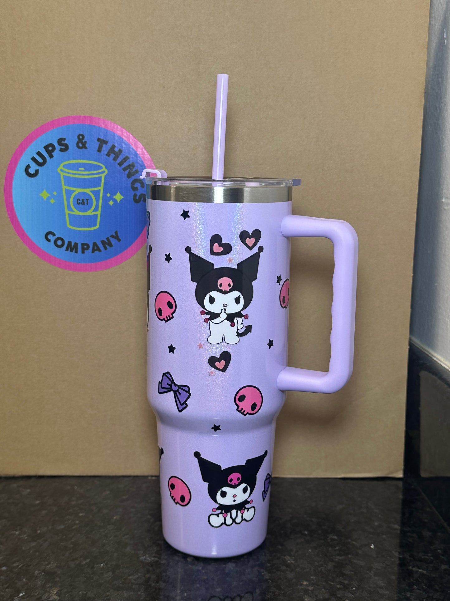 Kuromi Skulls 40 oz Tumbler