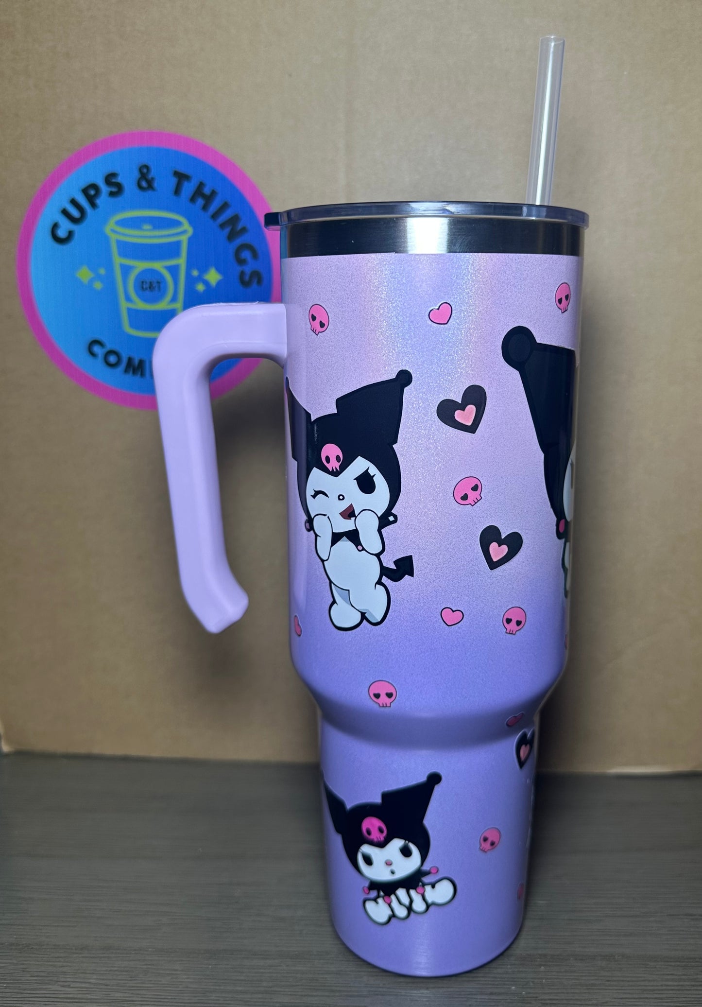 Kuromi Pink and Purple 40 oz Tumbler