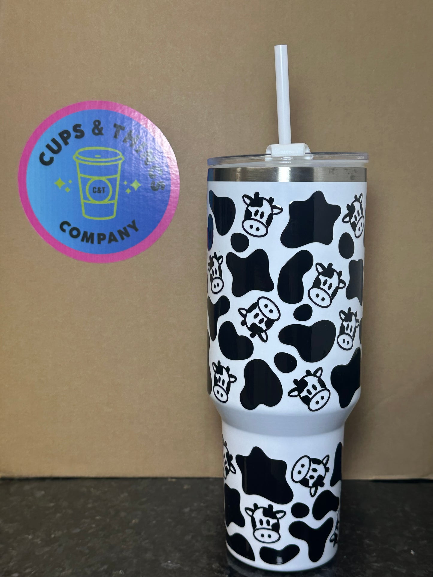 Cow Print 40 oz Tumbler