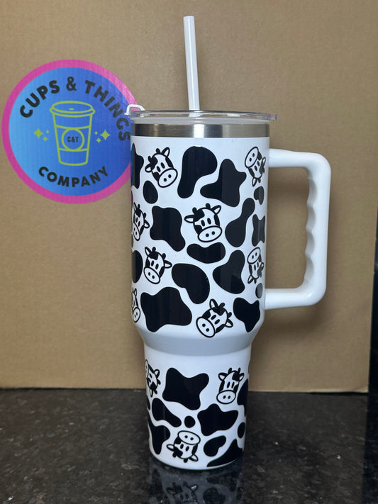 Cow Print 40 oz Tumbler