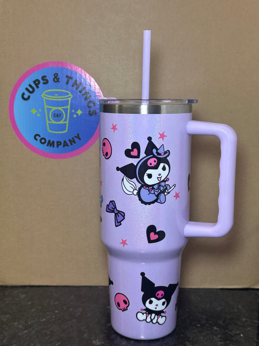 Kuromi Hearts 40 oz Tumbler