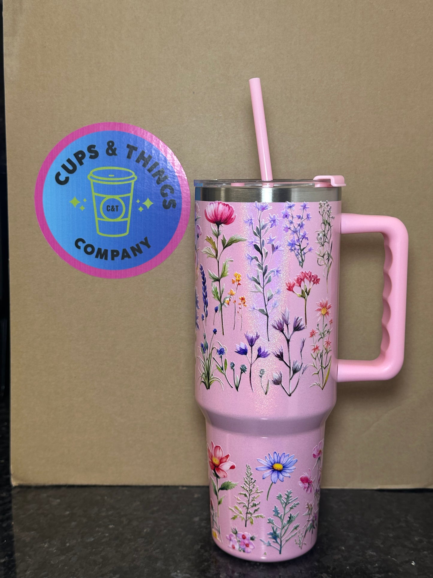 Flowers 40 oz Tumbler