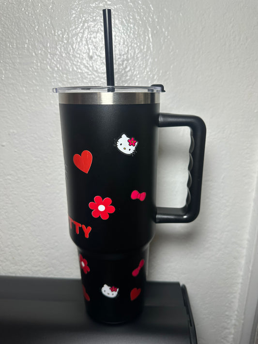Hello Kitty 40 oz Black Tumbler