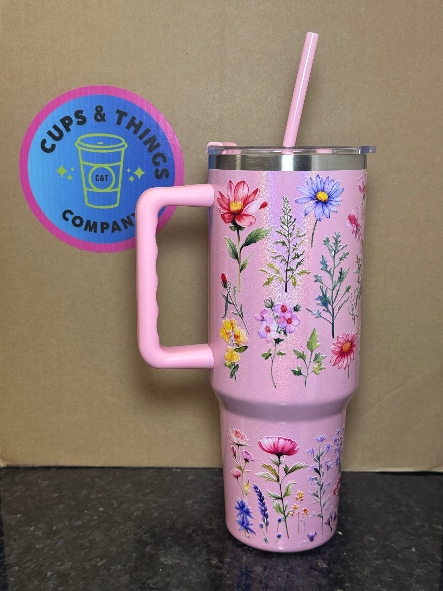 Flowers 40 oz Tumbler