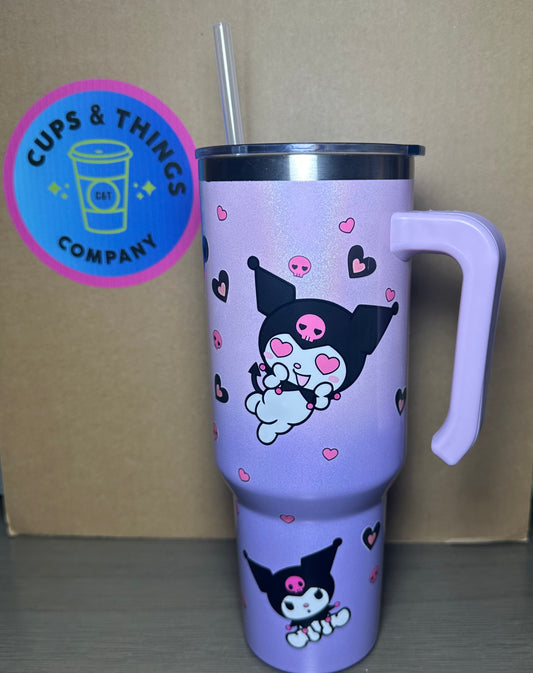 Kuromi Pink and Purple 40 oz Tumbler
