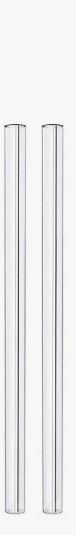Clear Glass Straw Reusable Short Straight