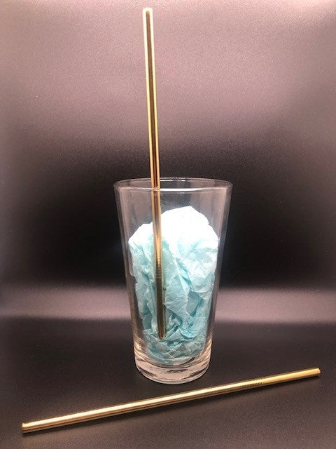 GOLD Stainless Steel Reusable Straws Straight