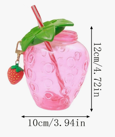 Strawberry Design Water Bottle