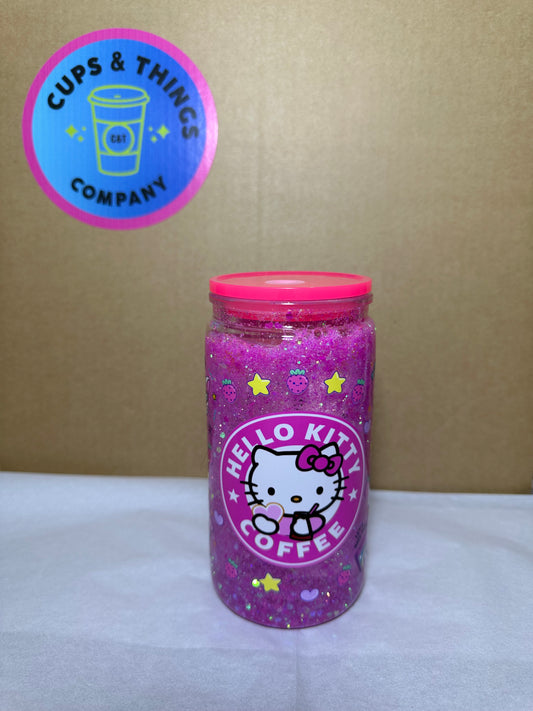 Hello Kitty 16 oz Snow Globe Cup Plastic