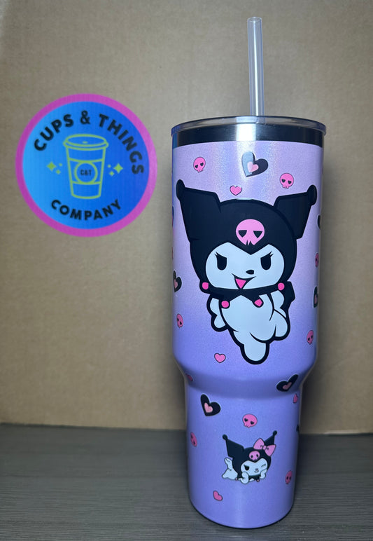 Kuromi Pink and Purple 40 oz Tumbler