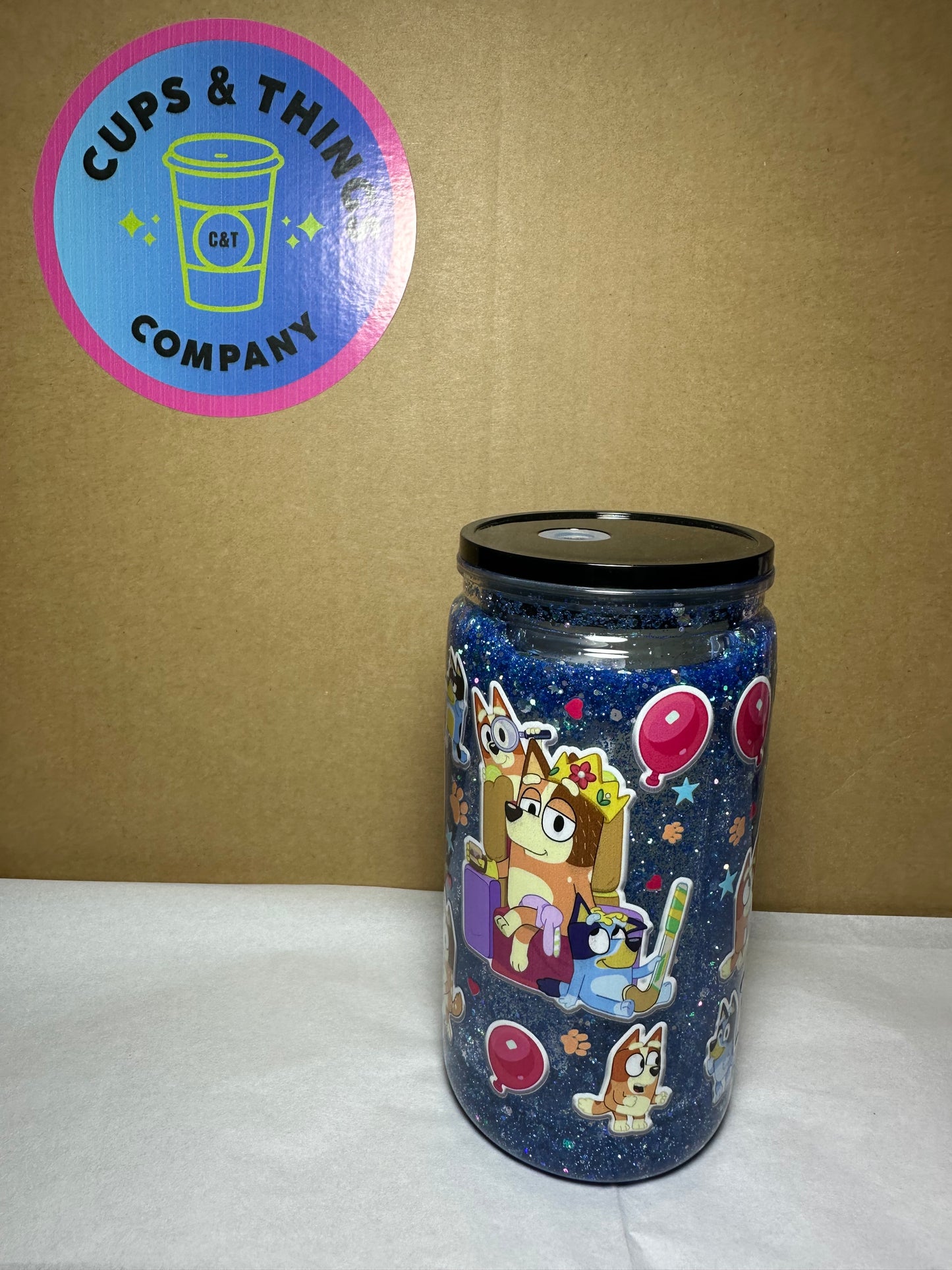 Bluey 16 oz Snow Globe Cup Plastic