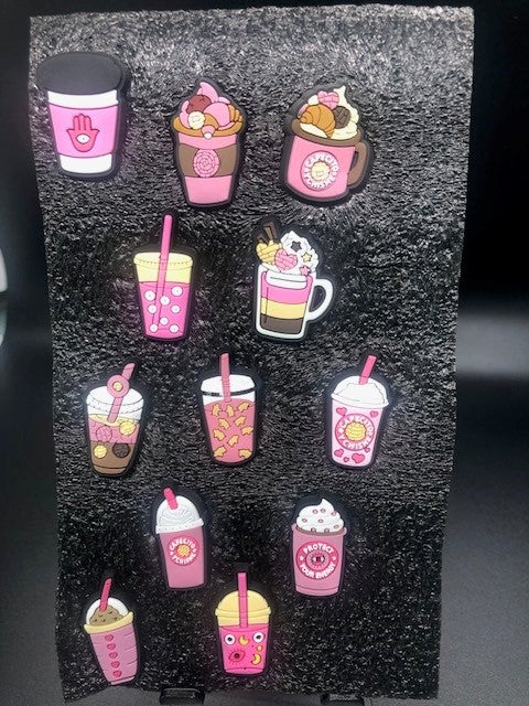 Coffee Cup Charms for Bag or Shoe